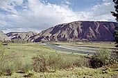 Urubamba valley, dominated by the imposing summits of the Cordillera de Vilcabamba 